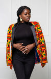 Tailored Fit Shawl Collar | Unisex African Print Blazer - KENYA