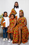 Little Girl's Party Dress | African Print High Neck Midi Dress - KENYA