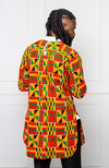 Long Length Etibo Shirt | African Print Etibo Shirt - KENDRICK