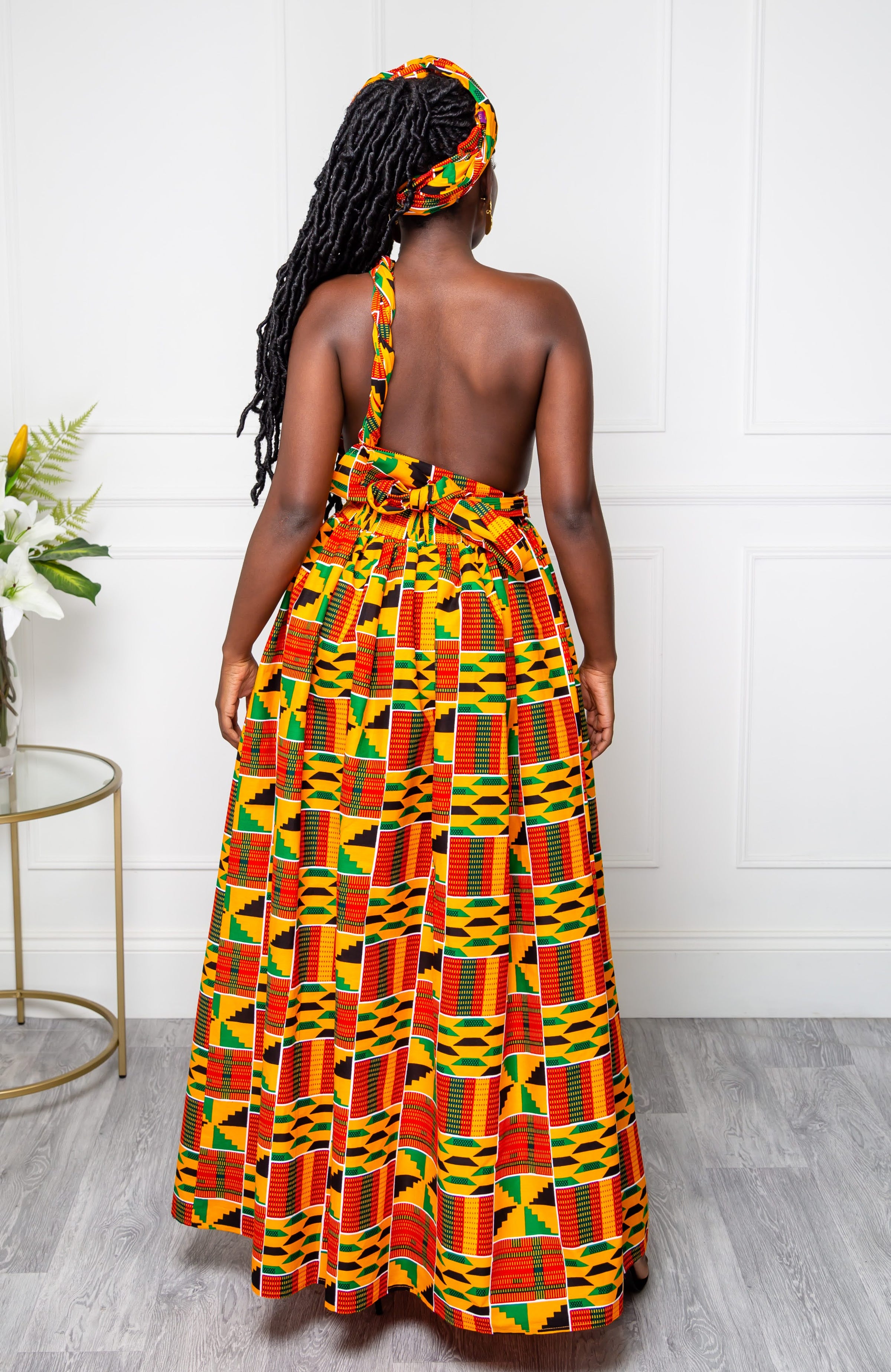 Kente African Print Multiway Infinity Maxi Dress - KENYA LAVIYE Kente African Print Multiway Infinity Maxi Dress - KENYA LAVIYE