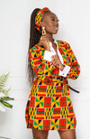 African Dress Shirt for Womens | Unisex Etibo Long Sleeved Shirt - KENYA