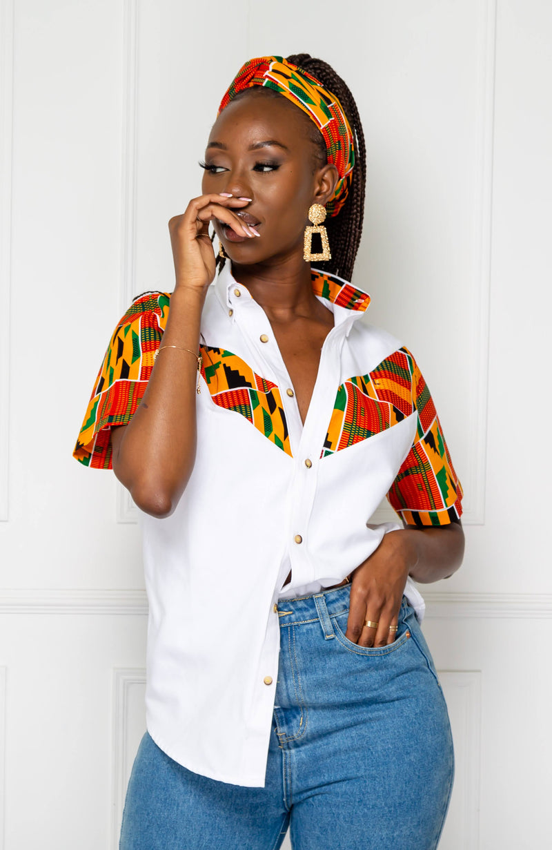 African Simple Tops For Jeans Ankara Crop Tops New Trendy African