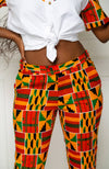 Women's African Print Pants | Unisex Ankara Fashion Tailored Fit Trousers for Girls - KENYA