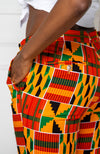 Women's African Print Pants | Unisex Ankara Fashion Tailored Fit Trousers for Girls - KENYA