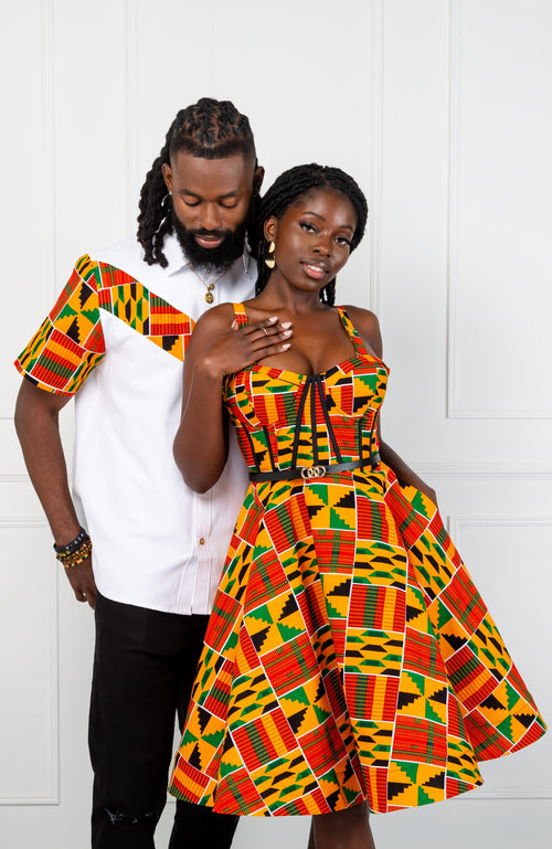 Ebube Couple Matching African Outfits, His And Hers African Outfits