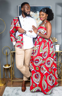 African Wax Print Crossback Sleeveless Maxi Dress - AMIRA