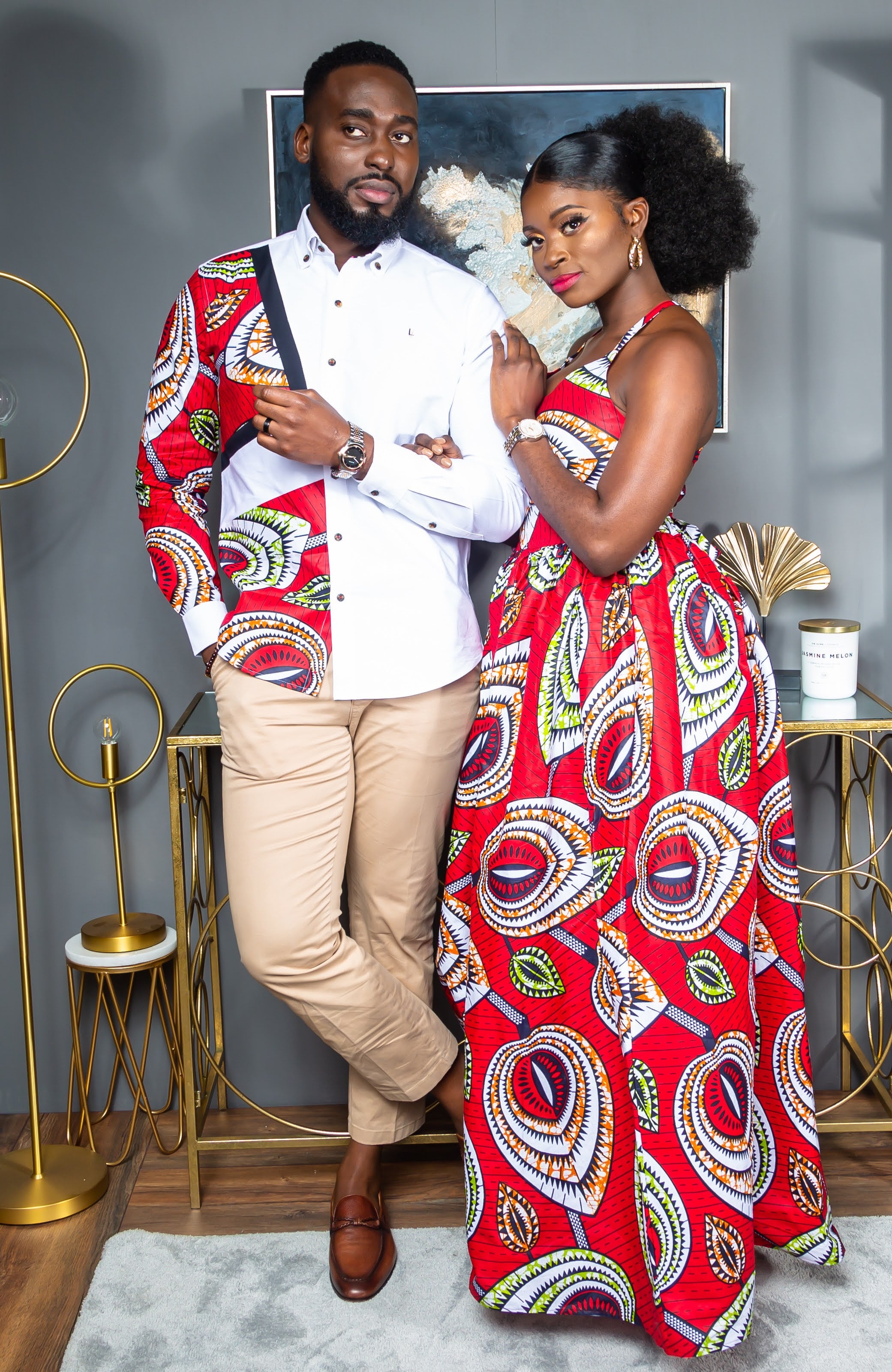 African Wax Print Crossback Sleeveless Maxi Dress - AMIRA