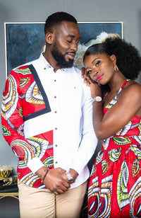 African Wax Print Crossback Sleeveless Maxi Dress - AMIRA