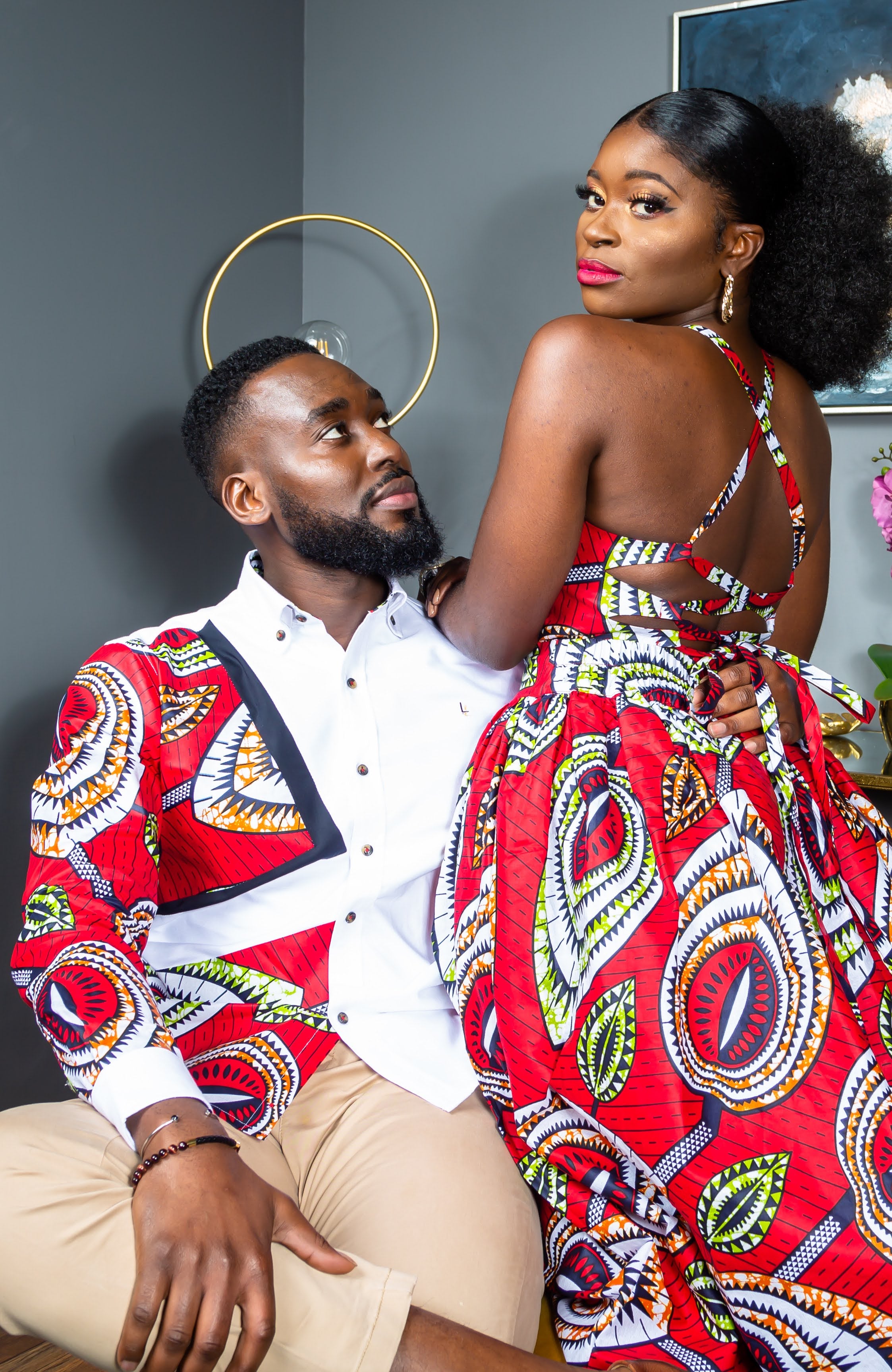 African Wax Print Crossback Sleeveless Maxi Dress - AMIRA