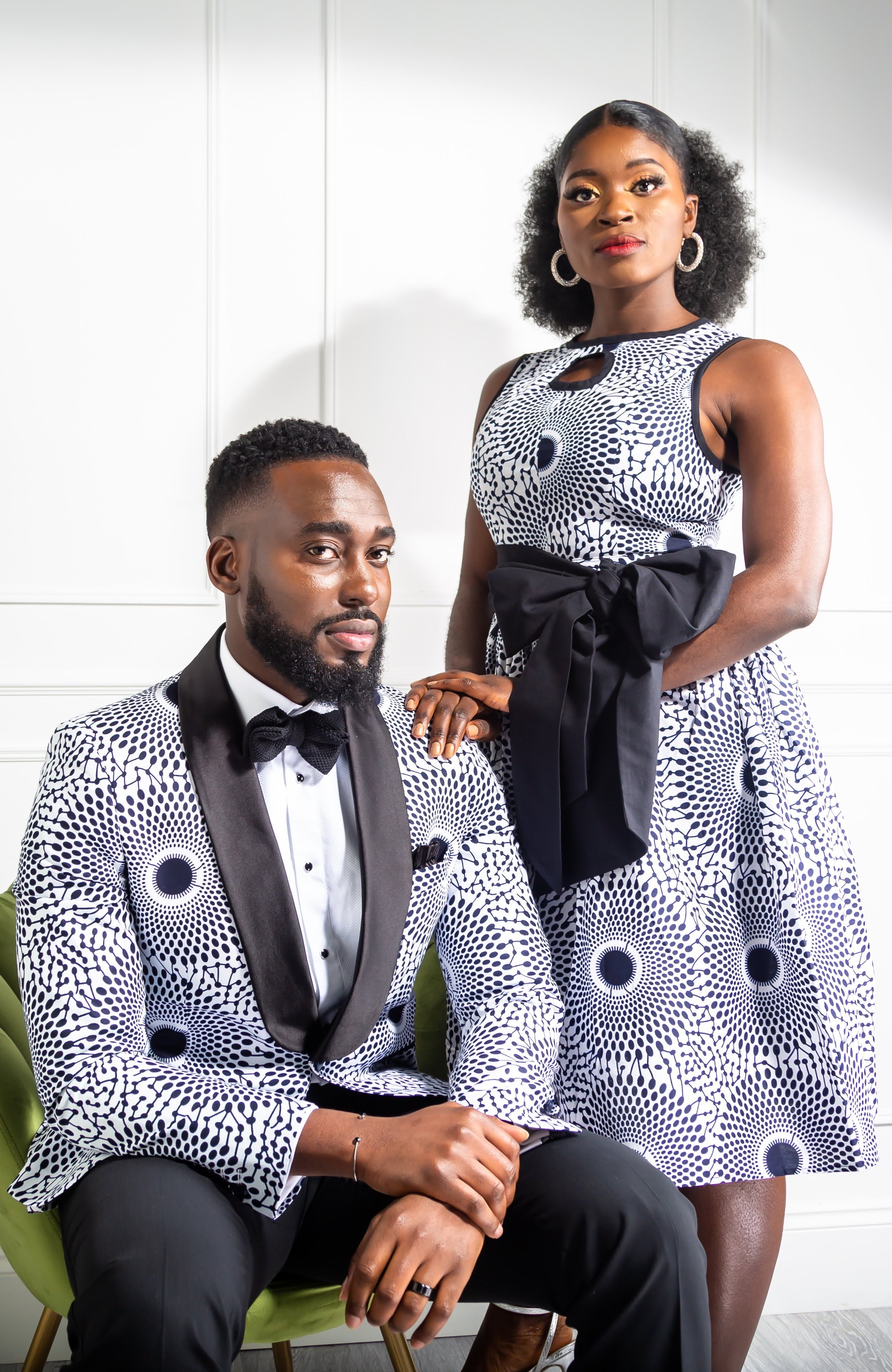 African Print Sleeveless Keyhole Chest Statement Sash Belt - ALEXANDRA