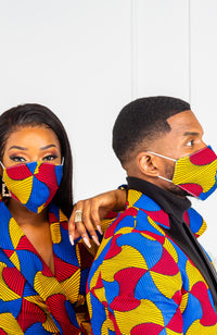 Ankara African Print Face Mask With Filter Pocket | LYDIA