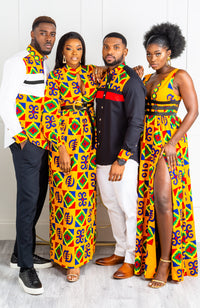 African Styles Clothing | African Mens Fashion - Skinny Fit Strip Button Down Shirt - NATHAN