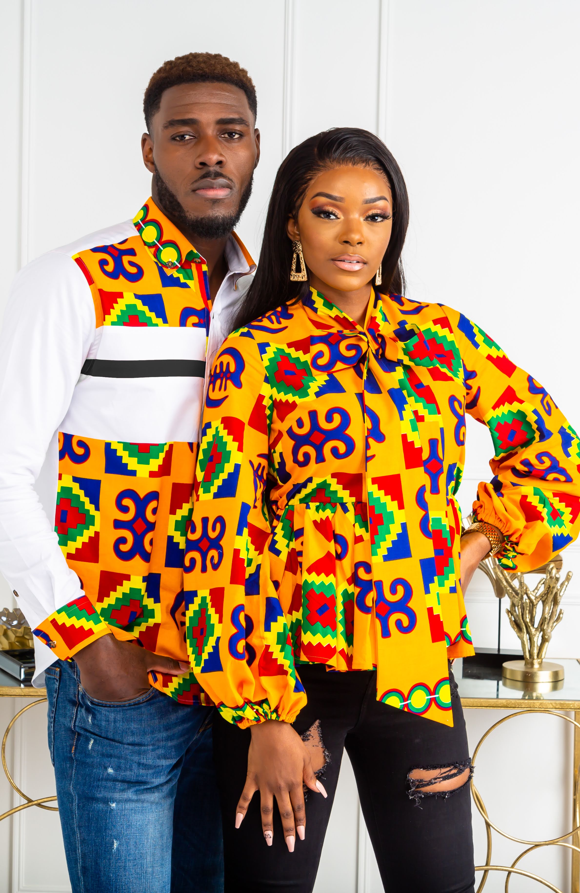 ankara double peplum tops