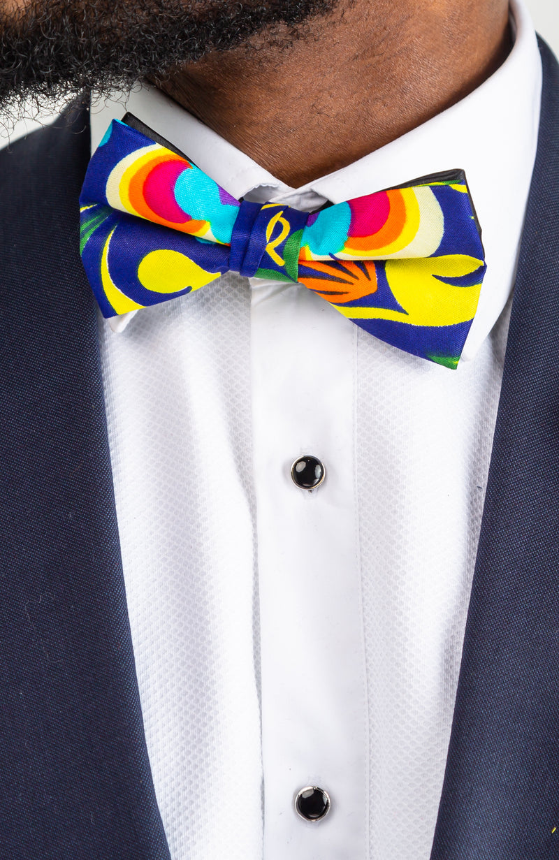 African Inspired Fashions Kente Bow Tie Set 4 Pieces - FRANCIS