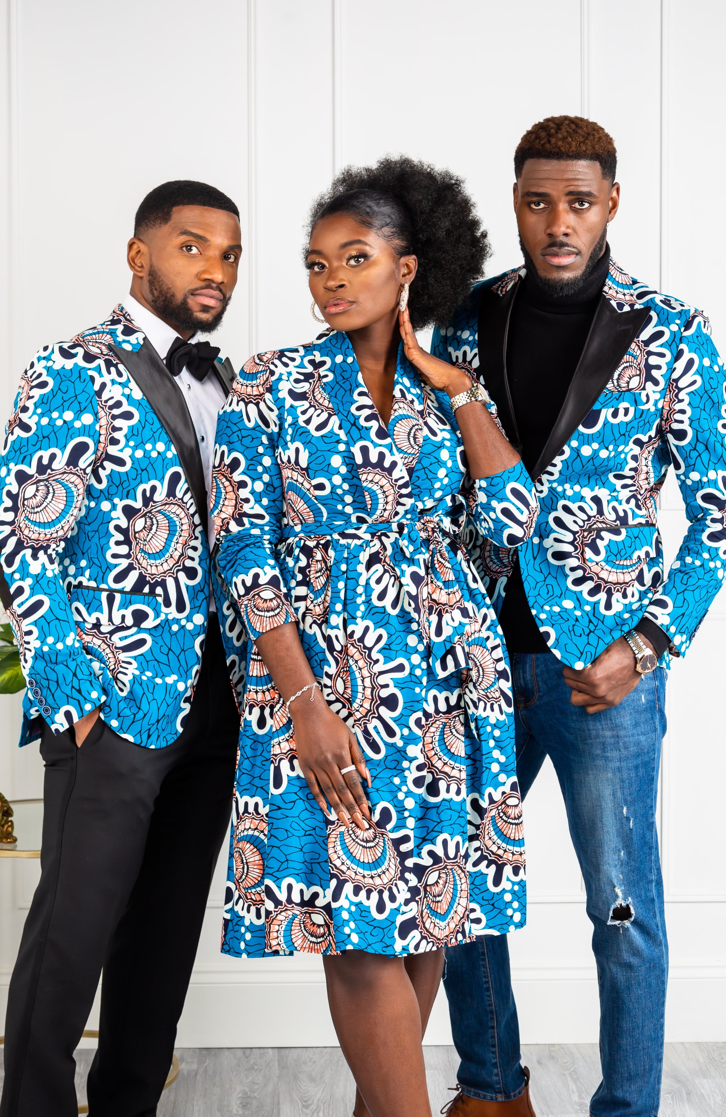 L'AVIYE African Styles - Ankara Wrap Fit & Flare Midi Dress - GEMMA