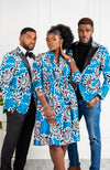 Men African Fashion - Tailored Fit Shawl Collar African Print Blazer for Men - GERALD