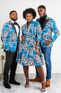 L'AVIYE African Styles - Ankara Wrap Fit & Flare Midi Dress - GEMMA