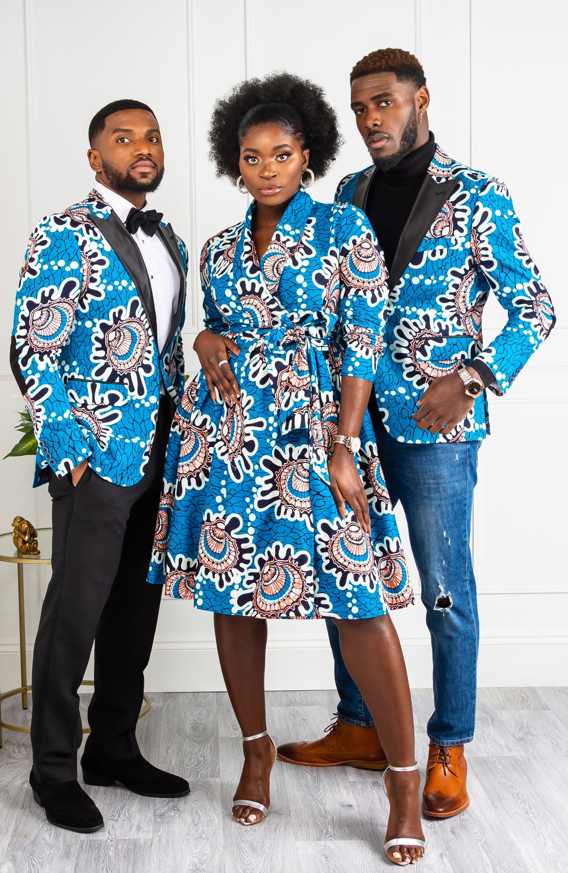 L'AVIYE African Styles - Ankara Wrap Fit & Flare Midi Dress - GEMMA