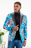 Men African Fashion - Tailored Fit Shawl Collar African Print Blazer for Men - GERALD