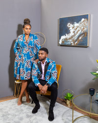 L'AVIYE African Styles - Ankara Wrap Fit & Flare Midi Dress - GEMMA