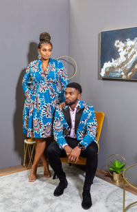 L'AVIYE African Styles - Ankara Wrap Fit & Flare Midi Dress - GEMMA