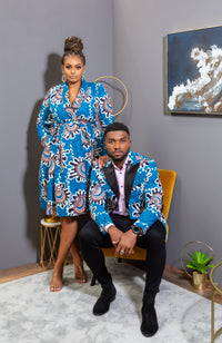 L'AVIYE African Styles - Ankara Wrap Fit & Flare Midi Dress - GEMMA