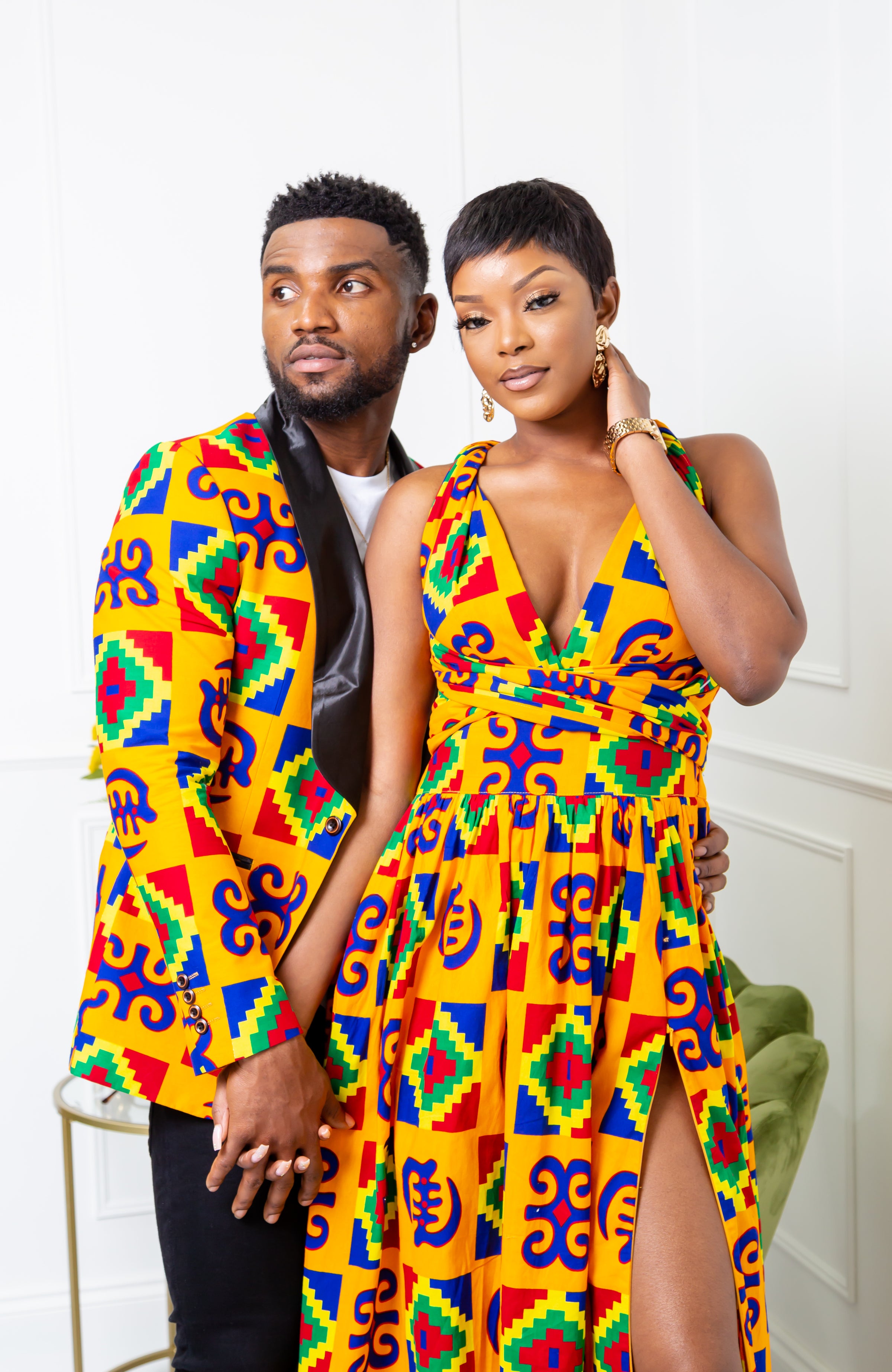 African Print Wax Infinity Multiway Maxi Dress - NATALIA