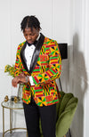 Tailored Fit Shawl Collar | African Print Blazer - KENDRICK