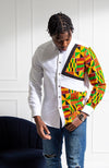 African Shirts for Men | Mens African Shirt - Skinny Fit White Button Down Oxford Shirt - KENDRICK