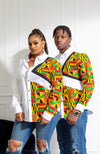 African Shirts for Men | Mens African Shirt - Skinny Fit White Button Down Oxford Shirt - KENDRICK