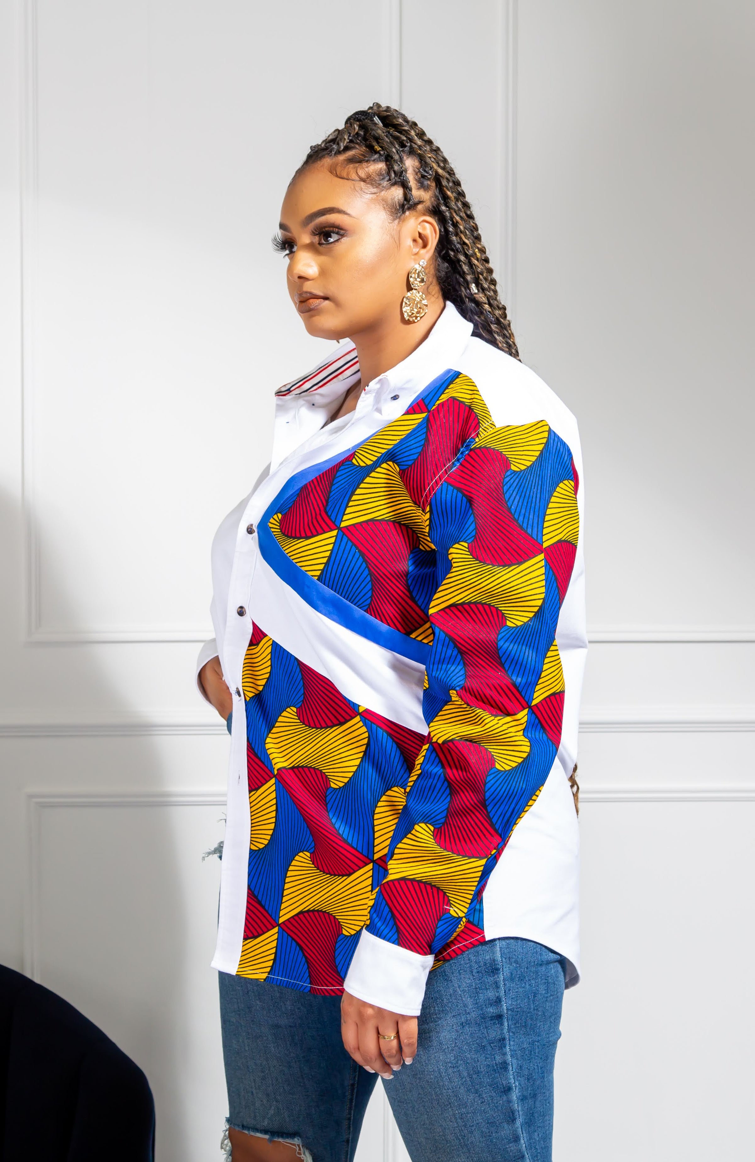 Ankara shirt clearance designs for ladies