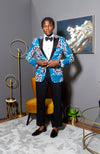 Men African Fashion - Tailored Fit Shawl Collar African Print Blazer for Men - GERALD