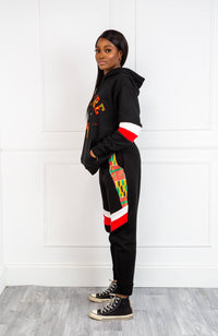 Africa Map Hoodie | Ankara Culture Slogan Hoodie For Women | KUMASI