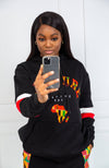 Africa Map Hoodie | Ankara Culture Slogan Hoodie For Women | KUMASI