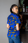 African Polo Shirt for Women | Unisex Ankara Short Sleeve Shirt - ELLA