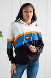 Ankara Hoodie | Asymmetric Stripe Ankara Hoodie For Women | ENUGU