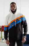 Men's Ankara Hoodie | Asymmetric Stripe Ankara Hoodie | ENUGU