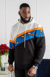 Men's Ankara Hoodie | Asymmetric Stripe Ankara Hoodie | ENUGU