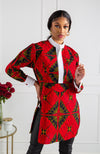 Womens African Dress Shirt | Unisex Etibo Style Long Sleeved Shirt - CORDELIA