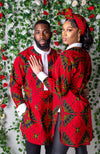 Womens African Dress Shirt | Unisex Etibo Style Long Sleeved Shirt - CORDELIA