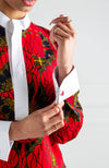 Womens African Dress Shirt | Unisex Etibo Style Long Sleeved Shirt - CORDELIA