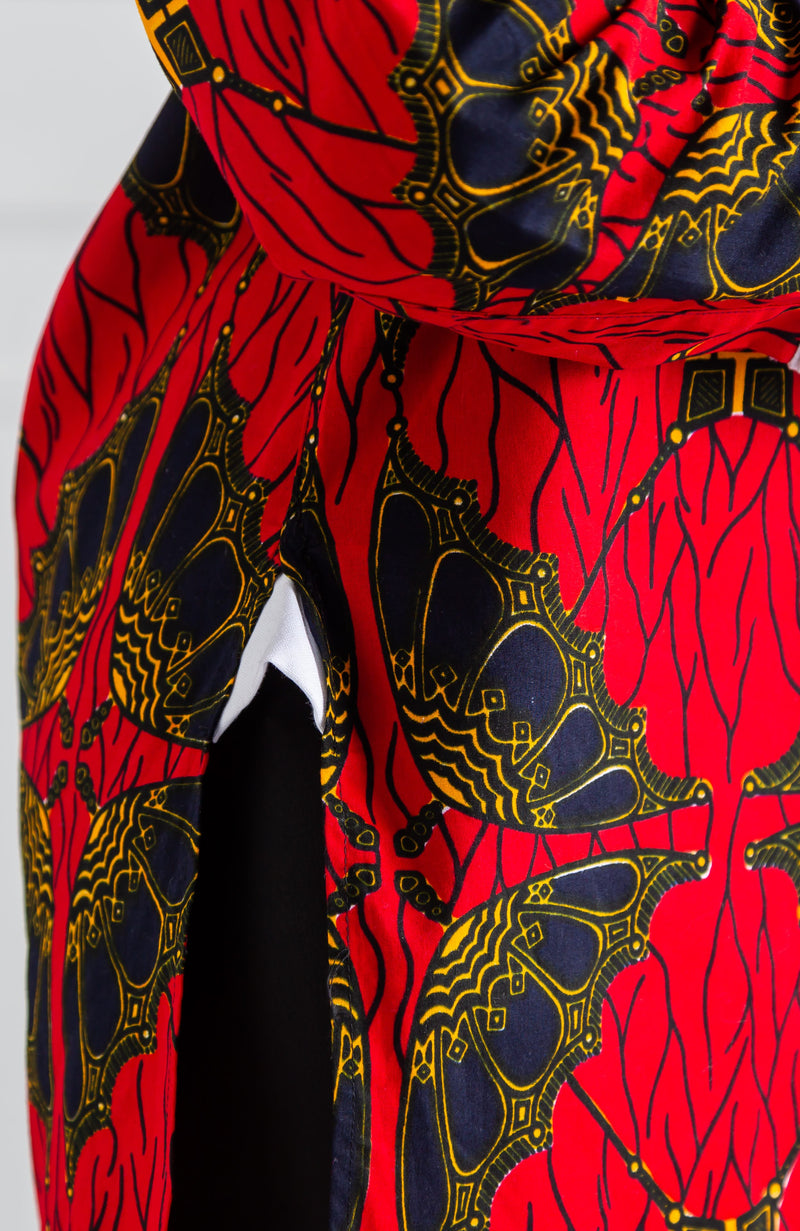 Womens African Dress Shirt | Unisex Etibo Style Long Sleeved Shirt - CORDELIA