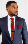 African Print Necktie and Bow Tie Set | Ankara Tie Set 5 Pieces - CHARLES