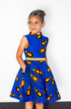 Girl's Occasion Dress | Turtleneck African Print Dress for Girls - ELLA