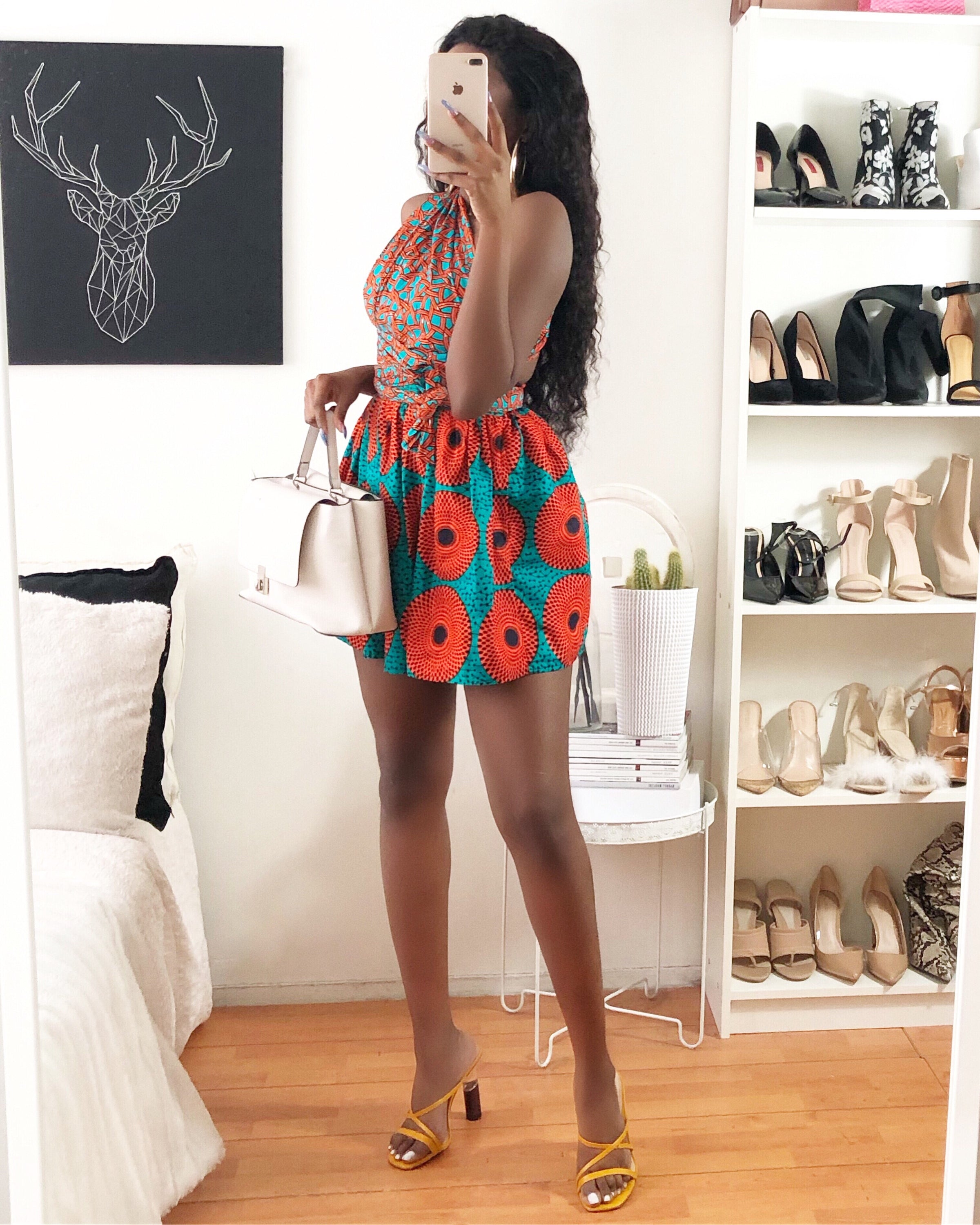 African Print Infinity Multiway Mini Dress - Sierra