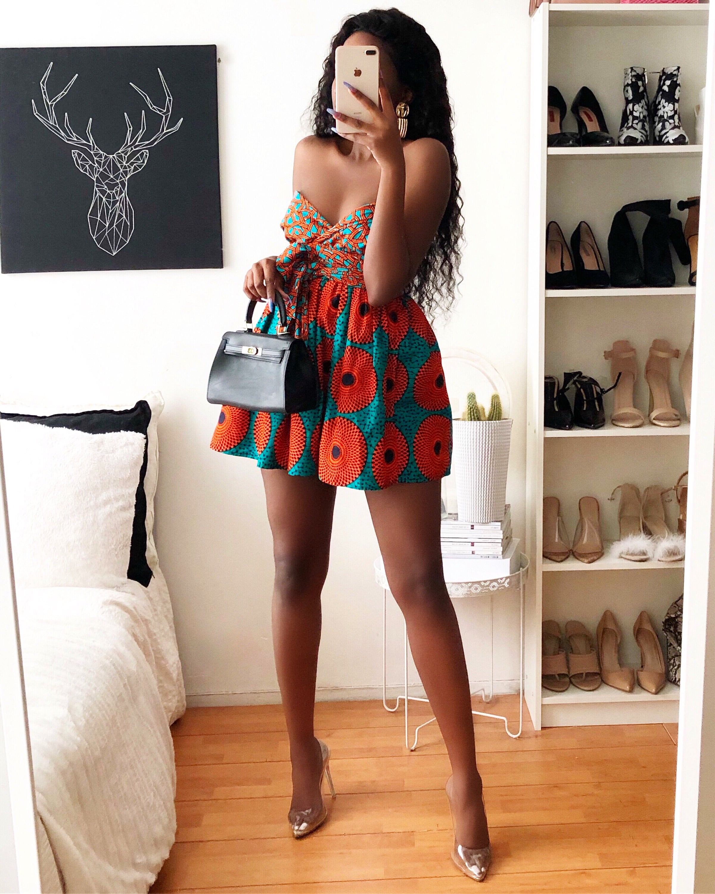 African Print Infinity Multiway Mini Dress - Sierra