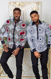 African Shirts for Men | Mens African Shirt - Mens Long-sleeve Polo - Alexander