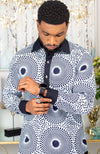 African Shirts for Men | Mens African Shirt - Mens Long-sleeve Polo - Alexander