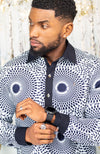 African Shirts for Men | Mens African Shirt - Mens Long-sleeve Polo - Alexander