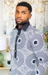 African Shirts for Men | Mens African Shirt - Mens Long-sleeve Polo - Alexander